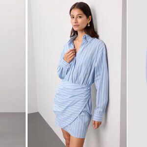 Mini Poplin Wrap Dress